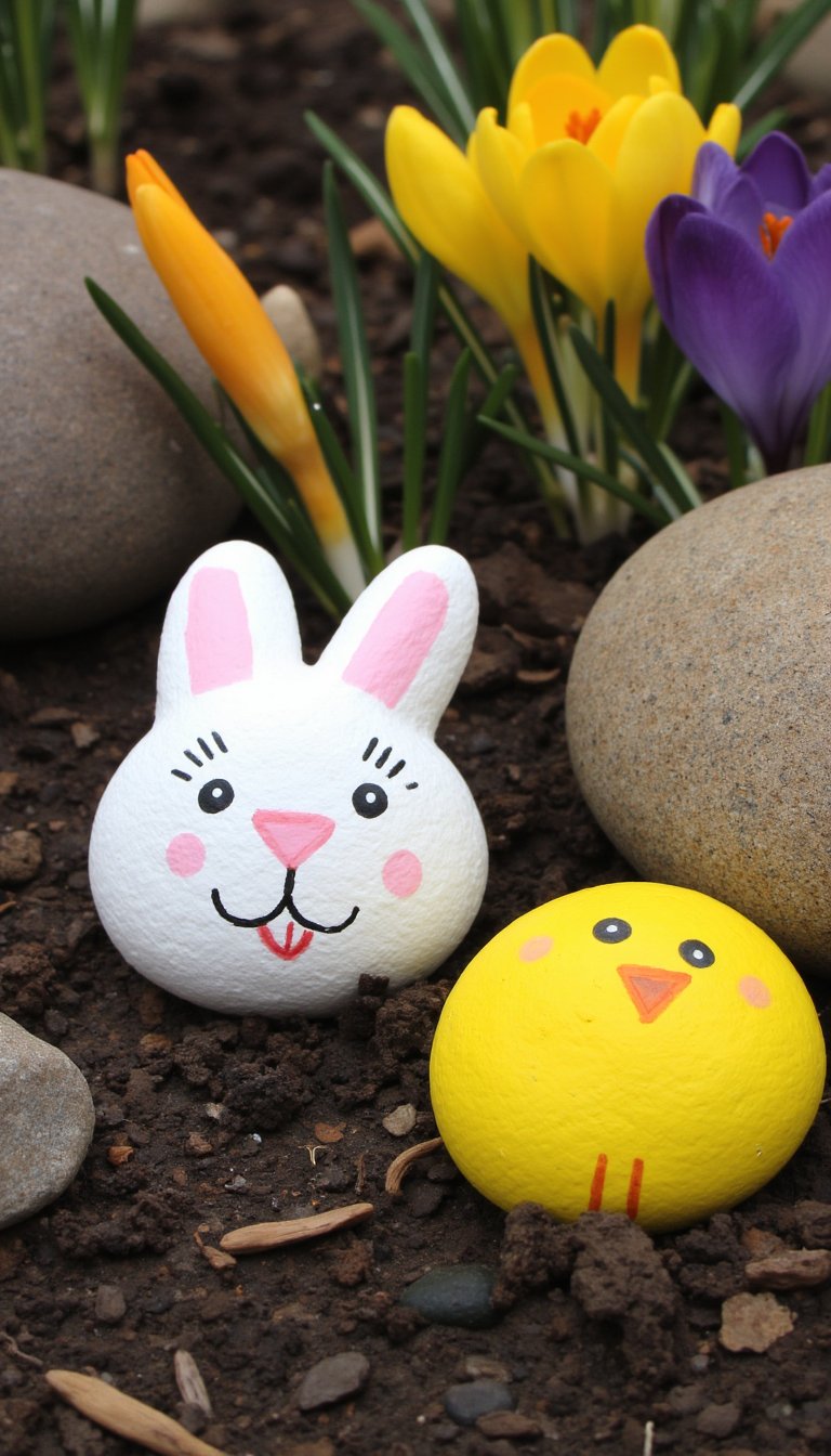 12. Painted Rock Garden Markers