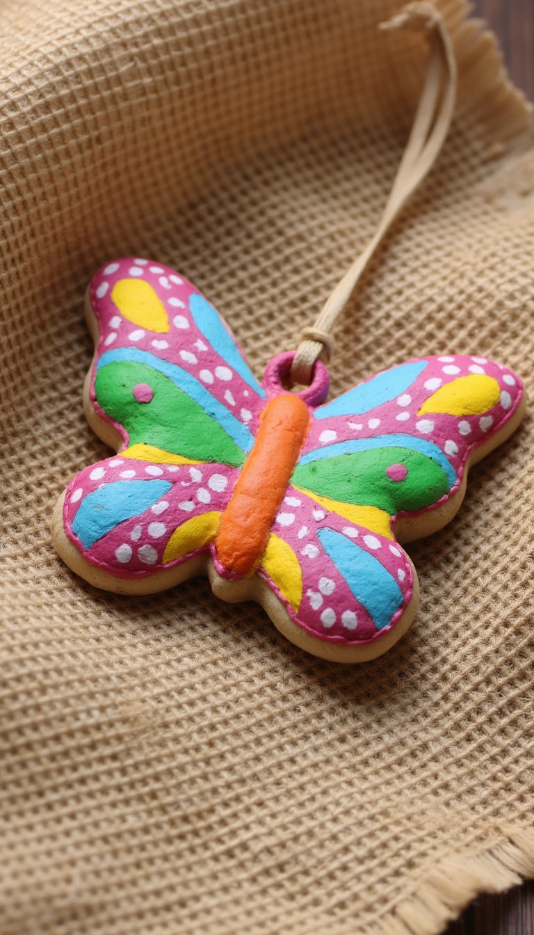 14. Salt Dough Butterfly Ornaments