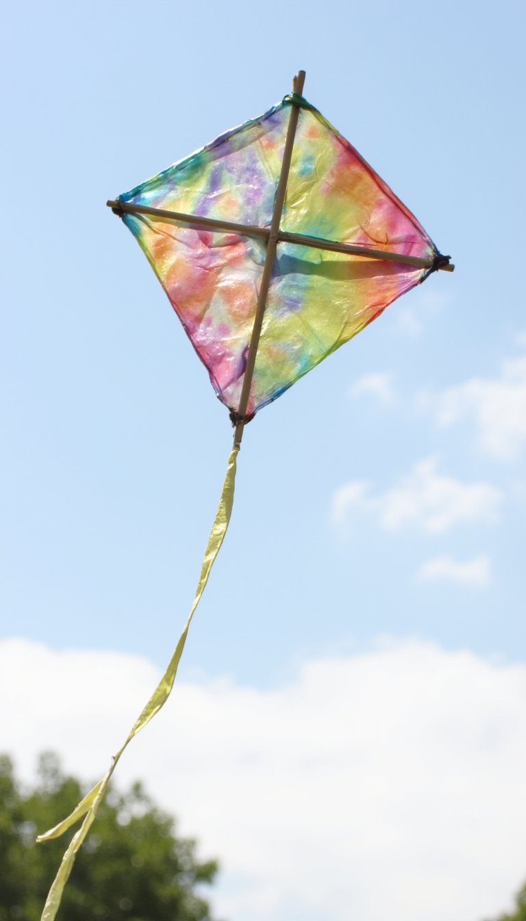8. Windy Day DIY Kites from Recycled Bags