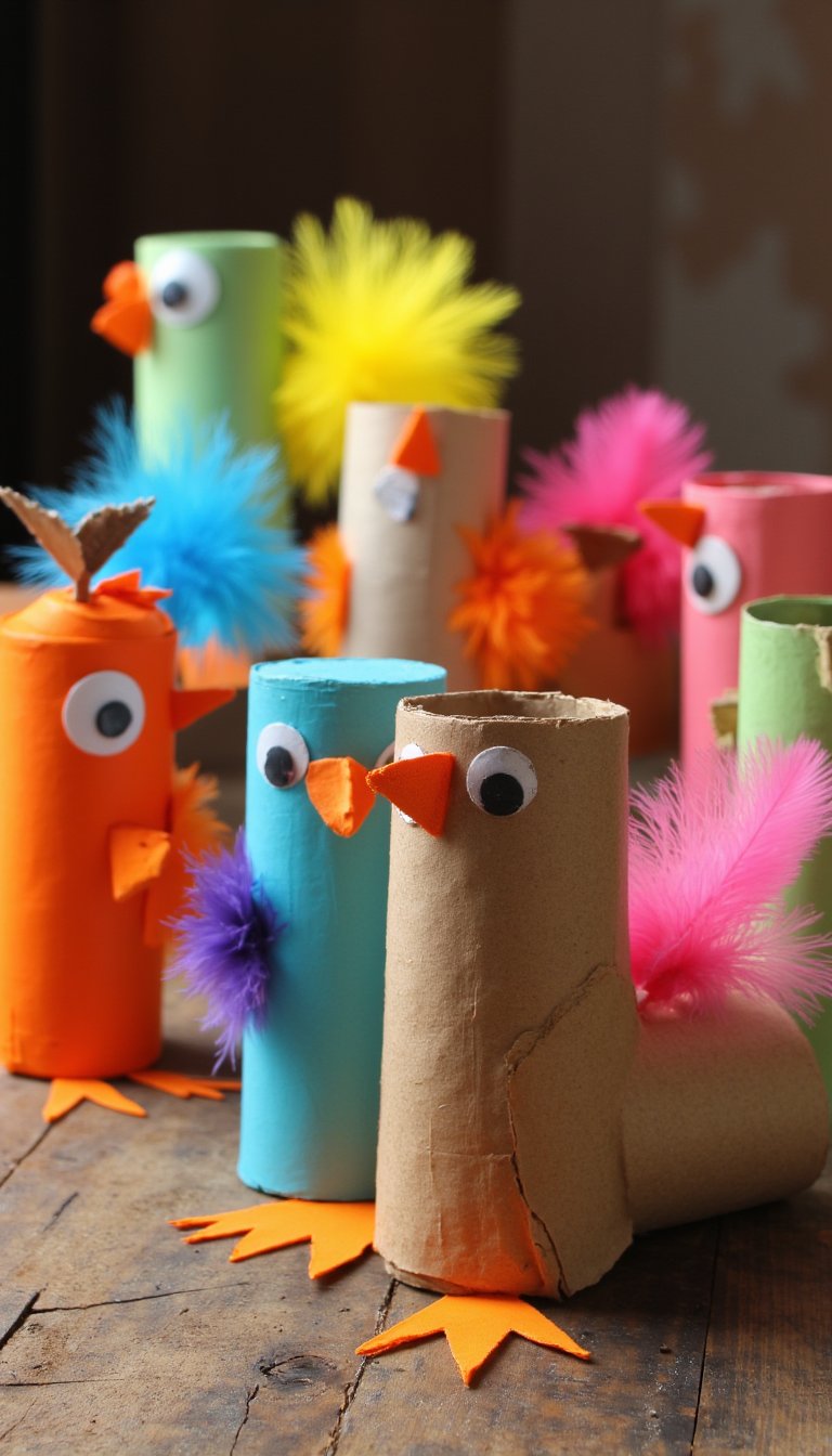3. Toilet Paper Roll Birds