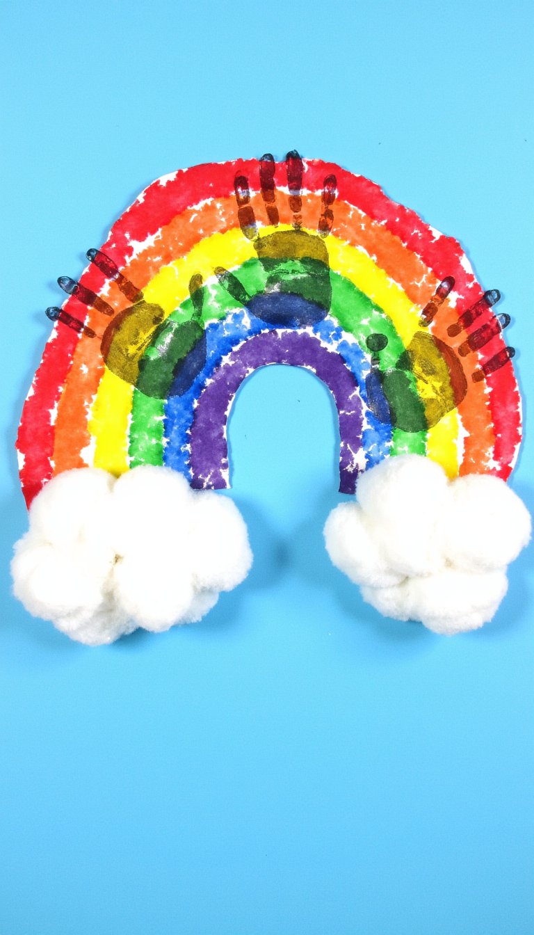 2. Rainbow Handprint Mobiles