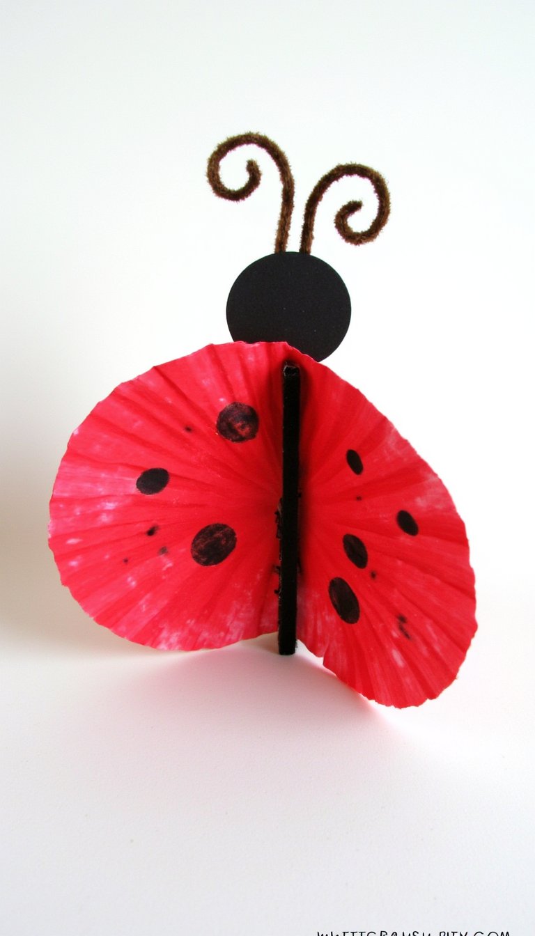 9. Coffee Filter Ladybugs