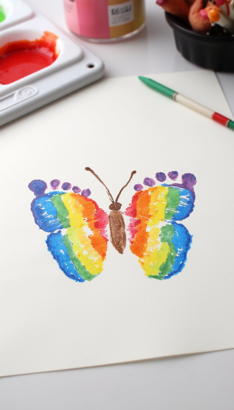 9. Butterfly Footprint Art