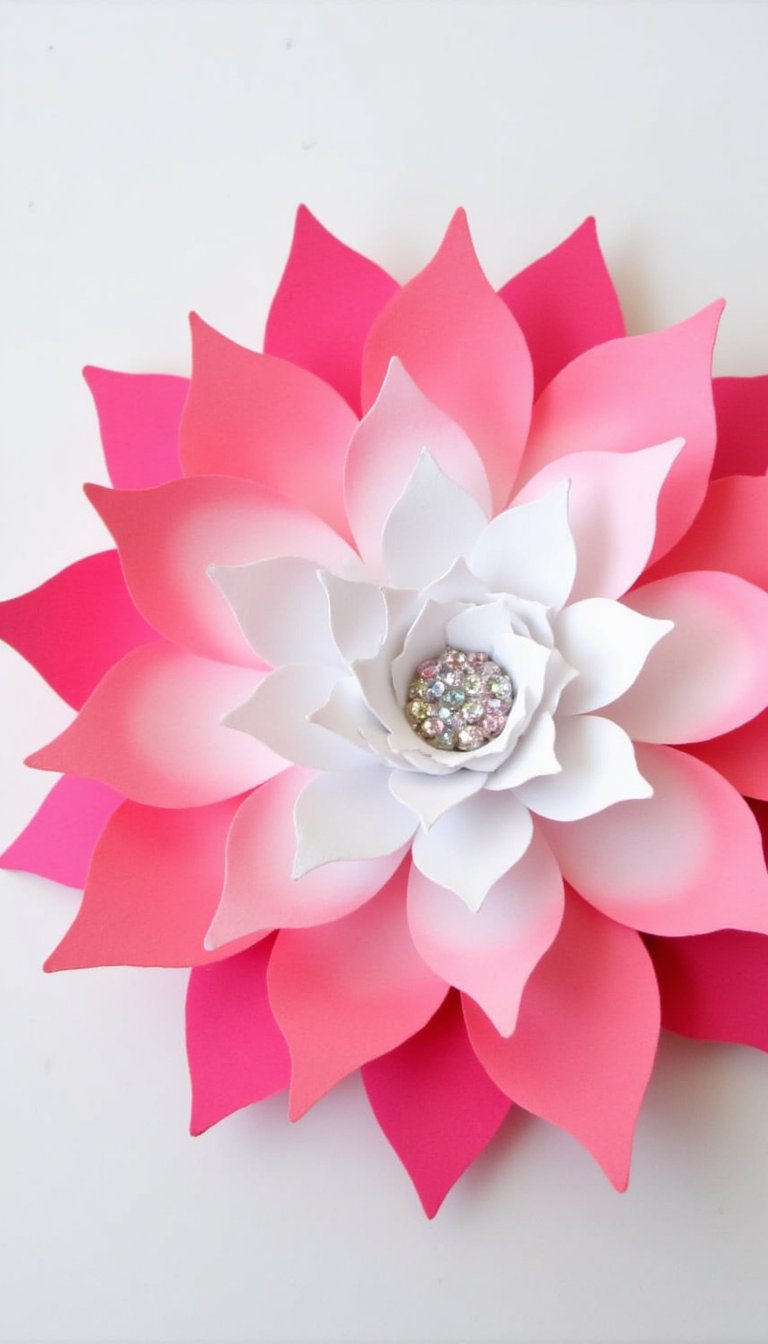 7. The Layered Cardstock Lotus
