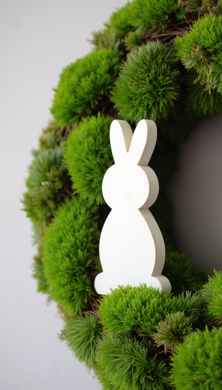 2. Mossy Bunny Silhouette Wreath
