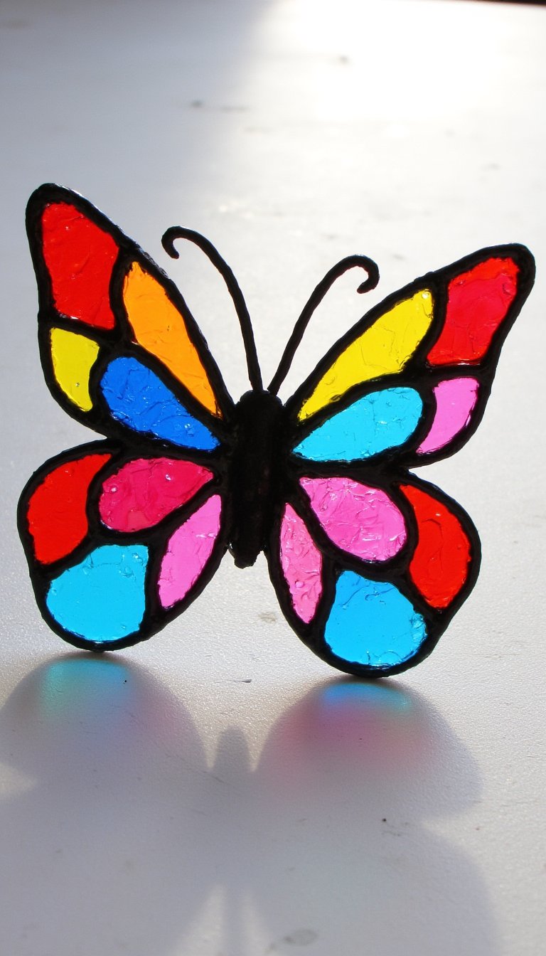 5. Stained Glass Butterfly Window Clings