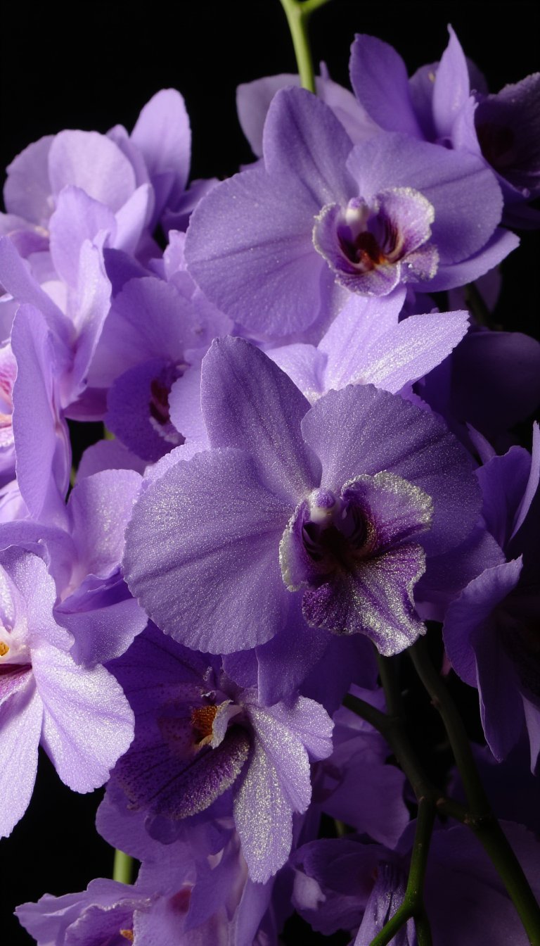 19. Glitter Cardstock Orchids