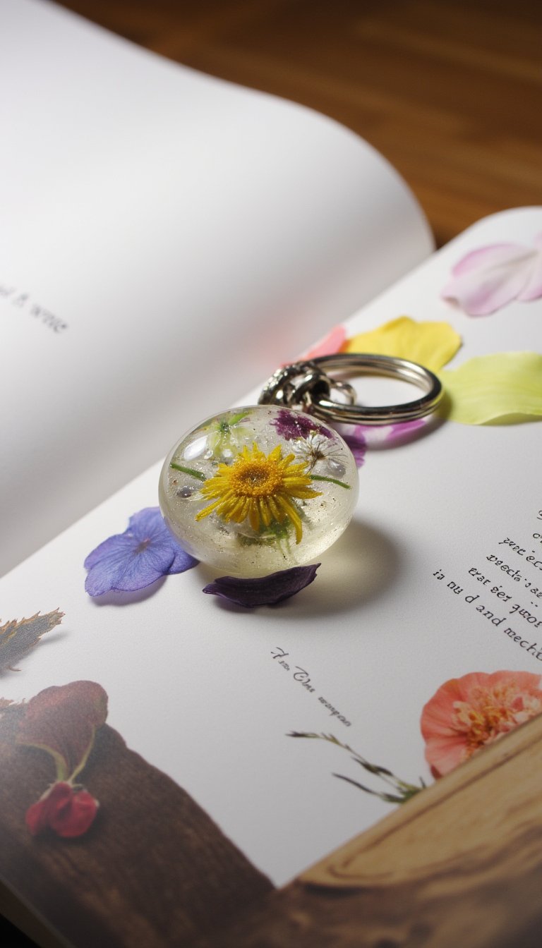 21. Pressed Flower Keychain