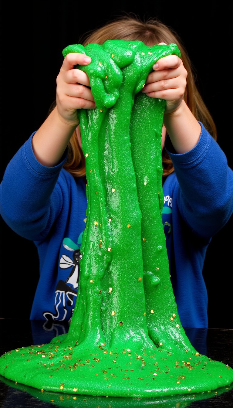 15. Glittery Shamrock Slime
