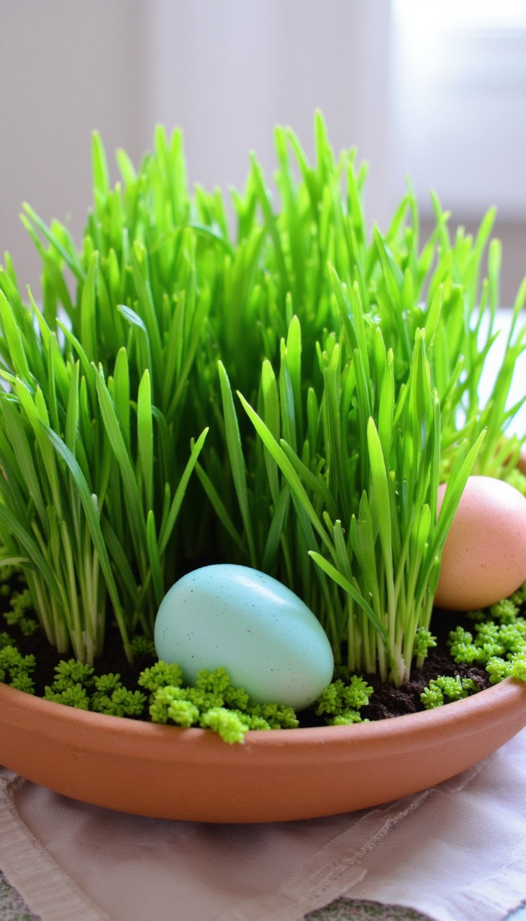 16. Sprouting Wheatgrass Centerpieces