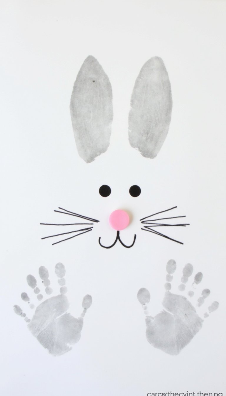 9. Fingerprint Bunny Cards