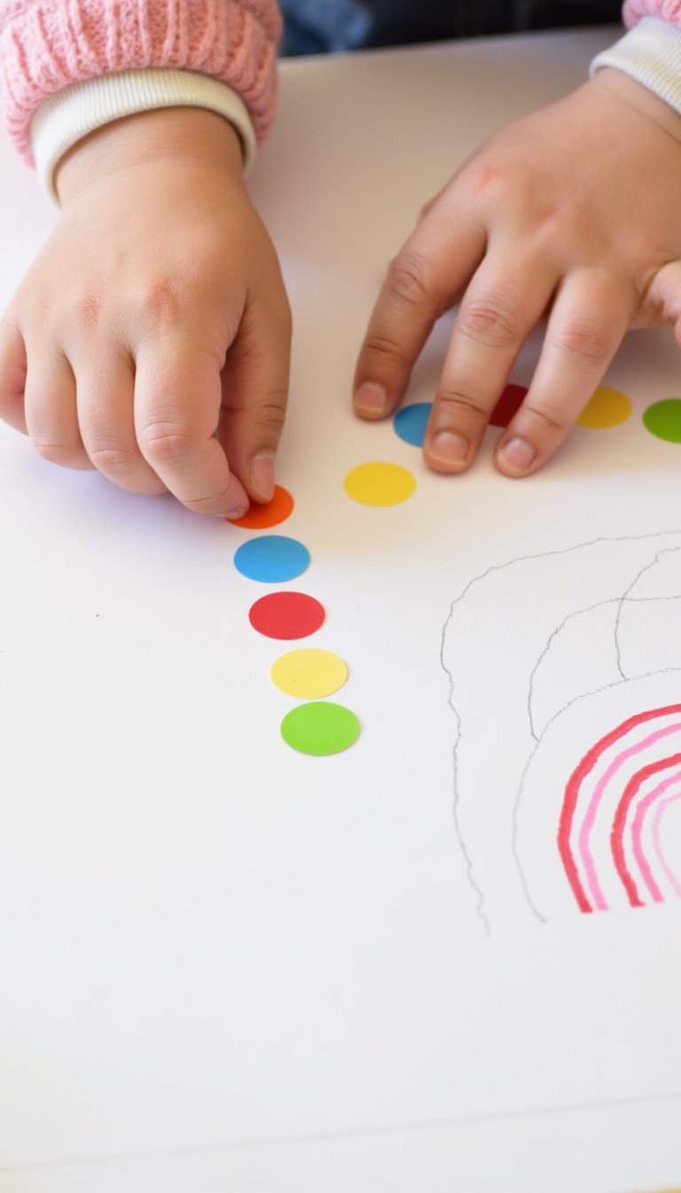 4. Sticker Rainbow Lines
