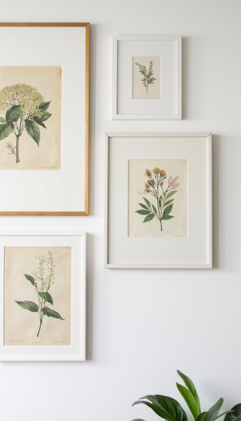 14. A Gallery Wall of Botanical Prints