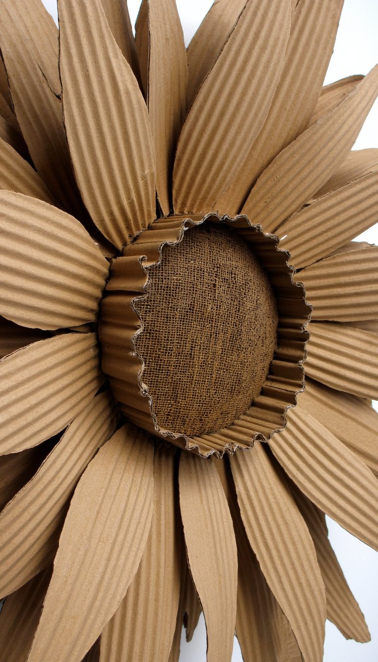 20. Corrugated Cardboard Sunflowers