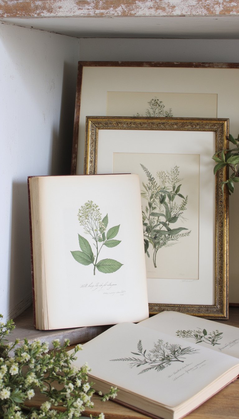 5. Vintage Botanical Prints & Field Guides