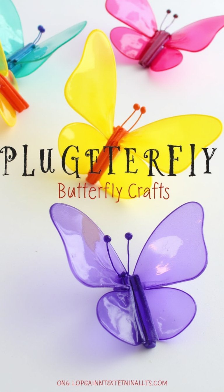 14. Upcycled Plastic Bottle Butterflies