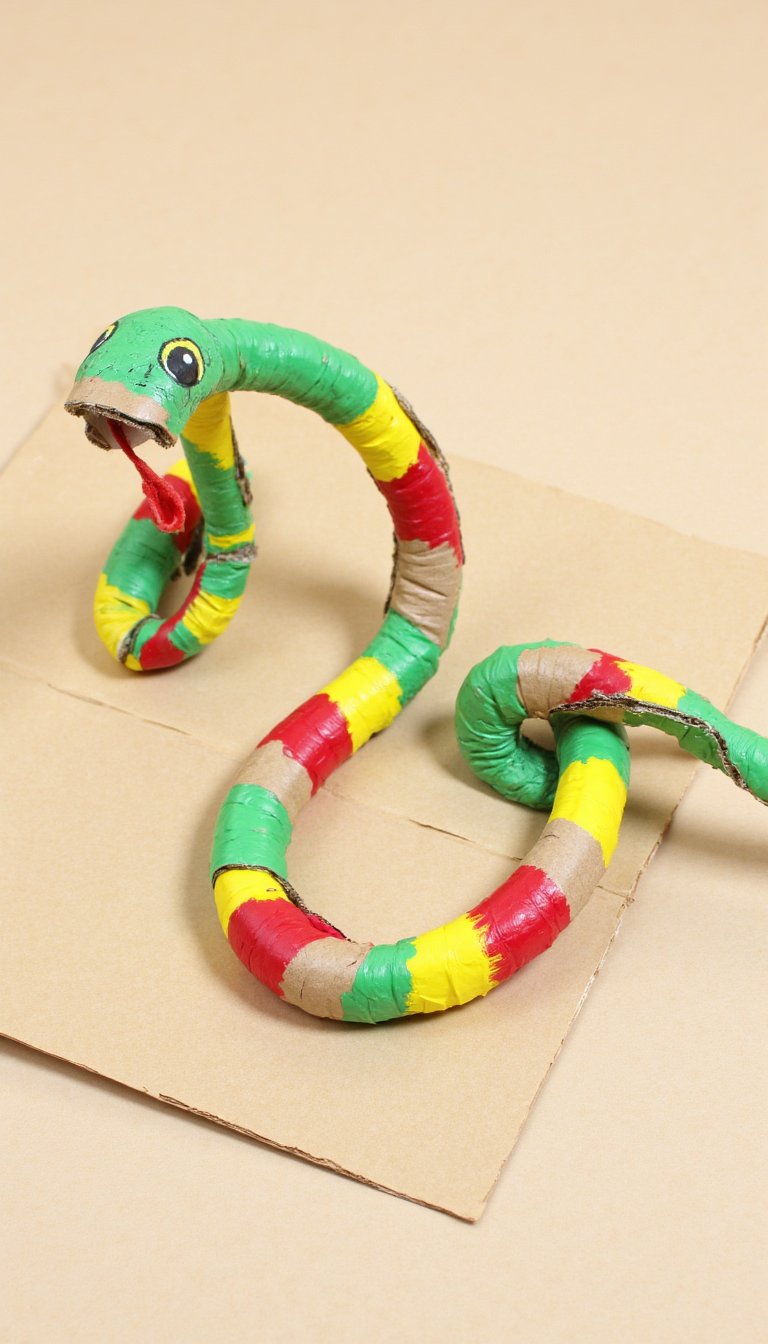 2. Toilet Paper Roll Snake Coils