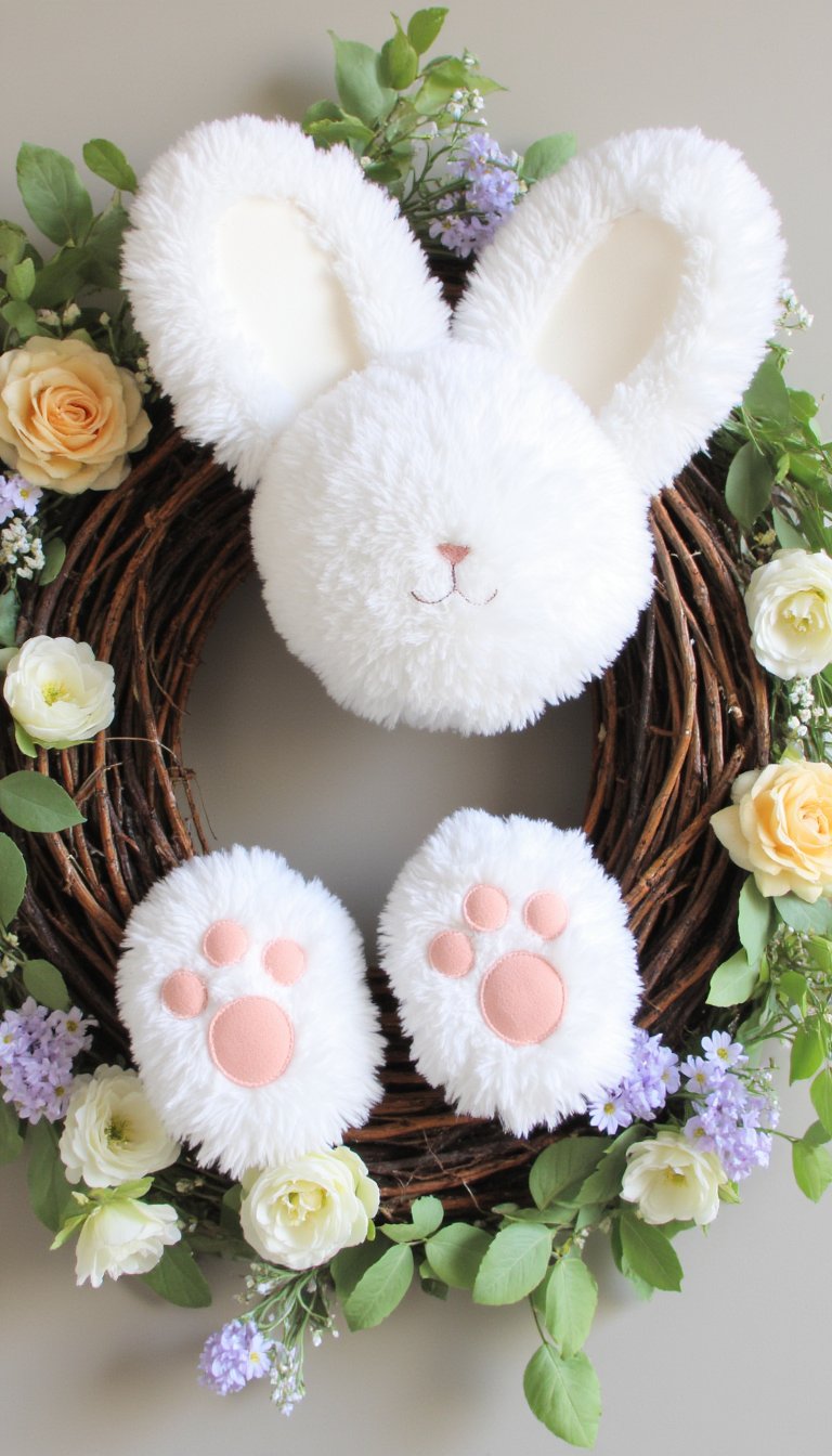 5. A Bunny Butt Wreath for Your Door
