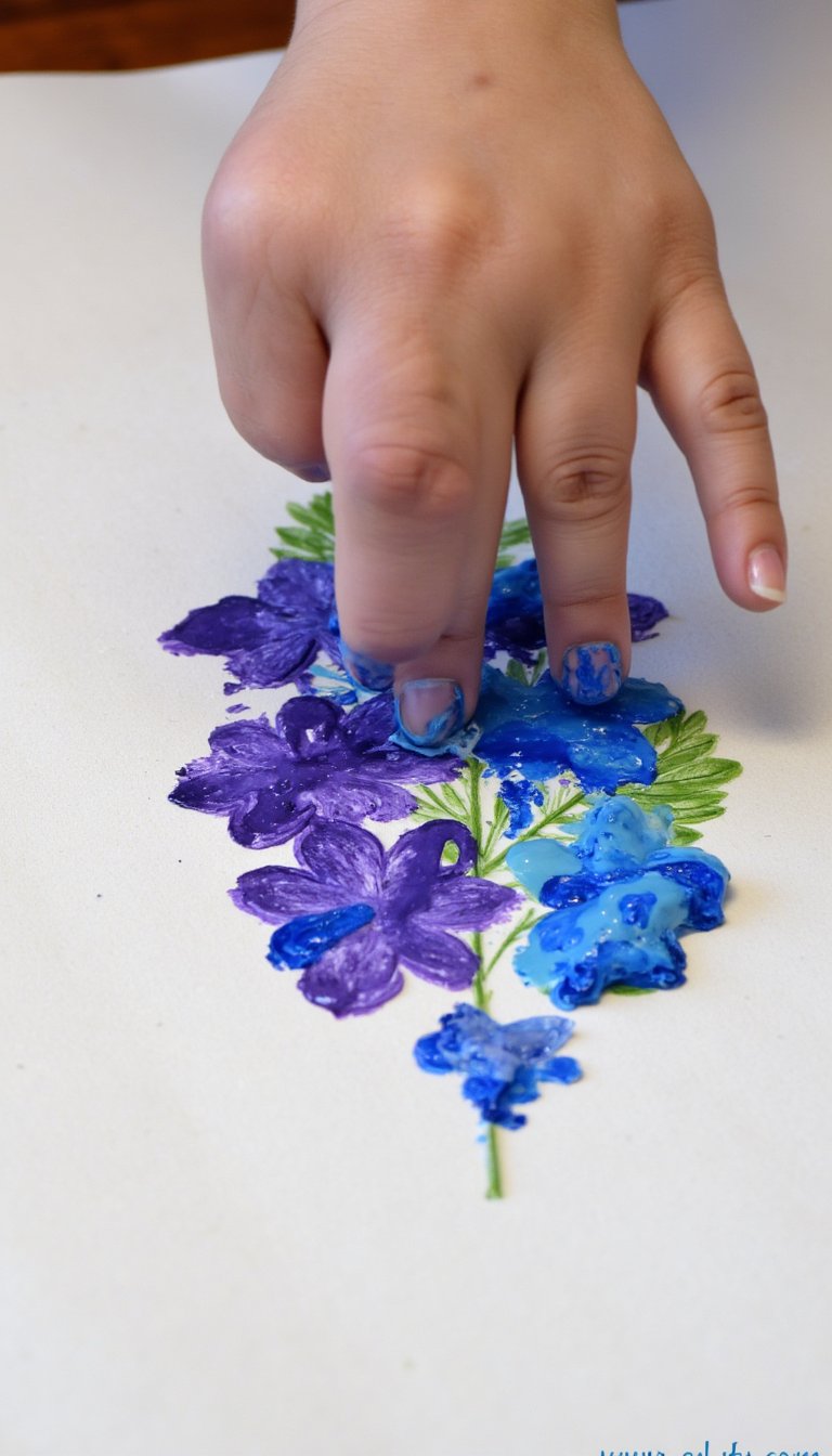 13. Leaf Print Hydrangeas
