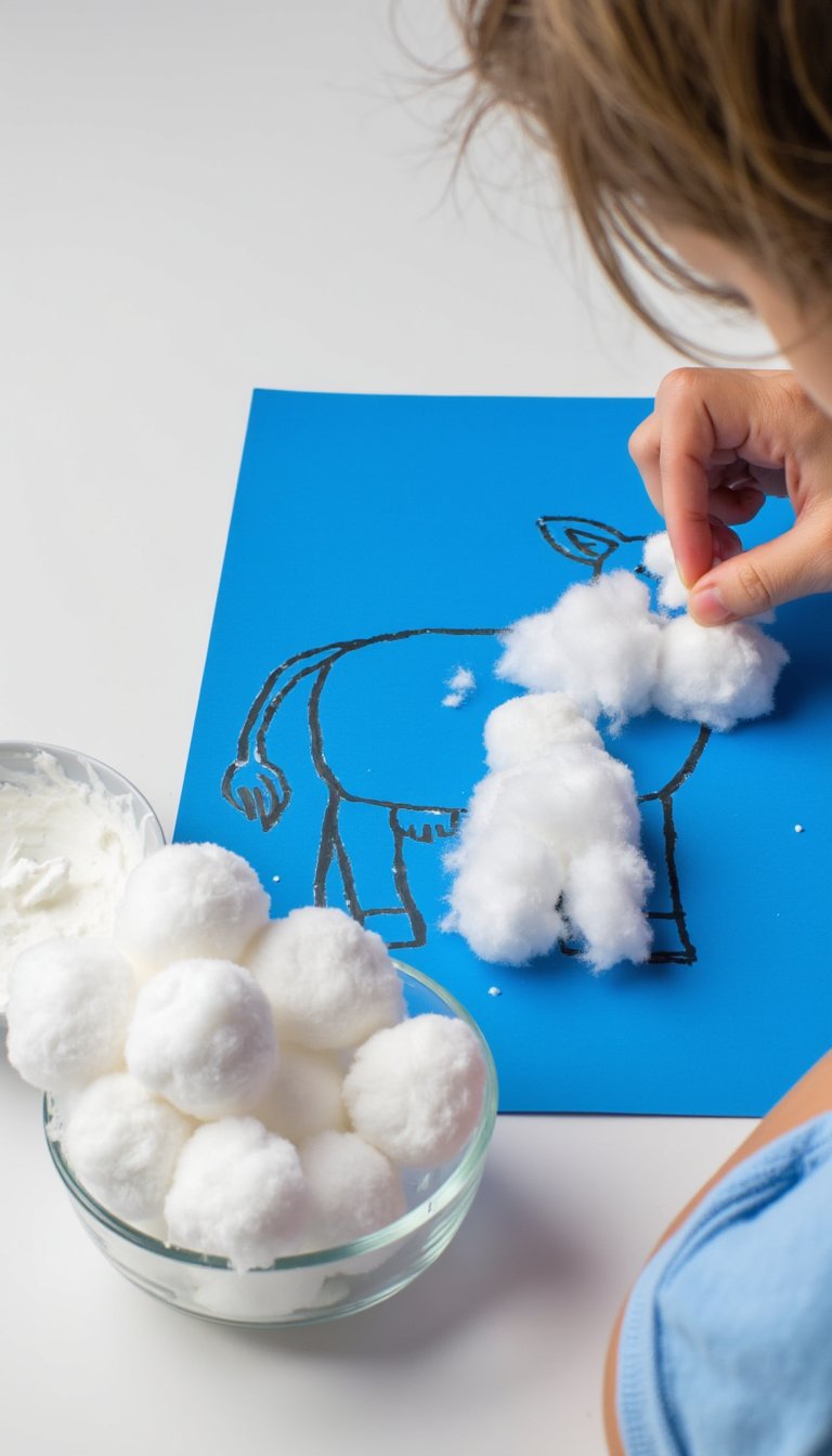 6. Cotton Ball Spotted Cow
