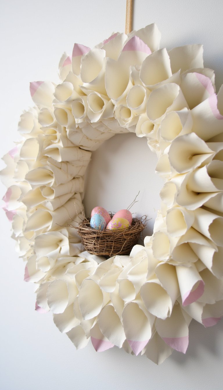 8. Upcycled Book Page Wreath