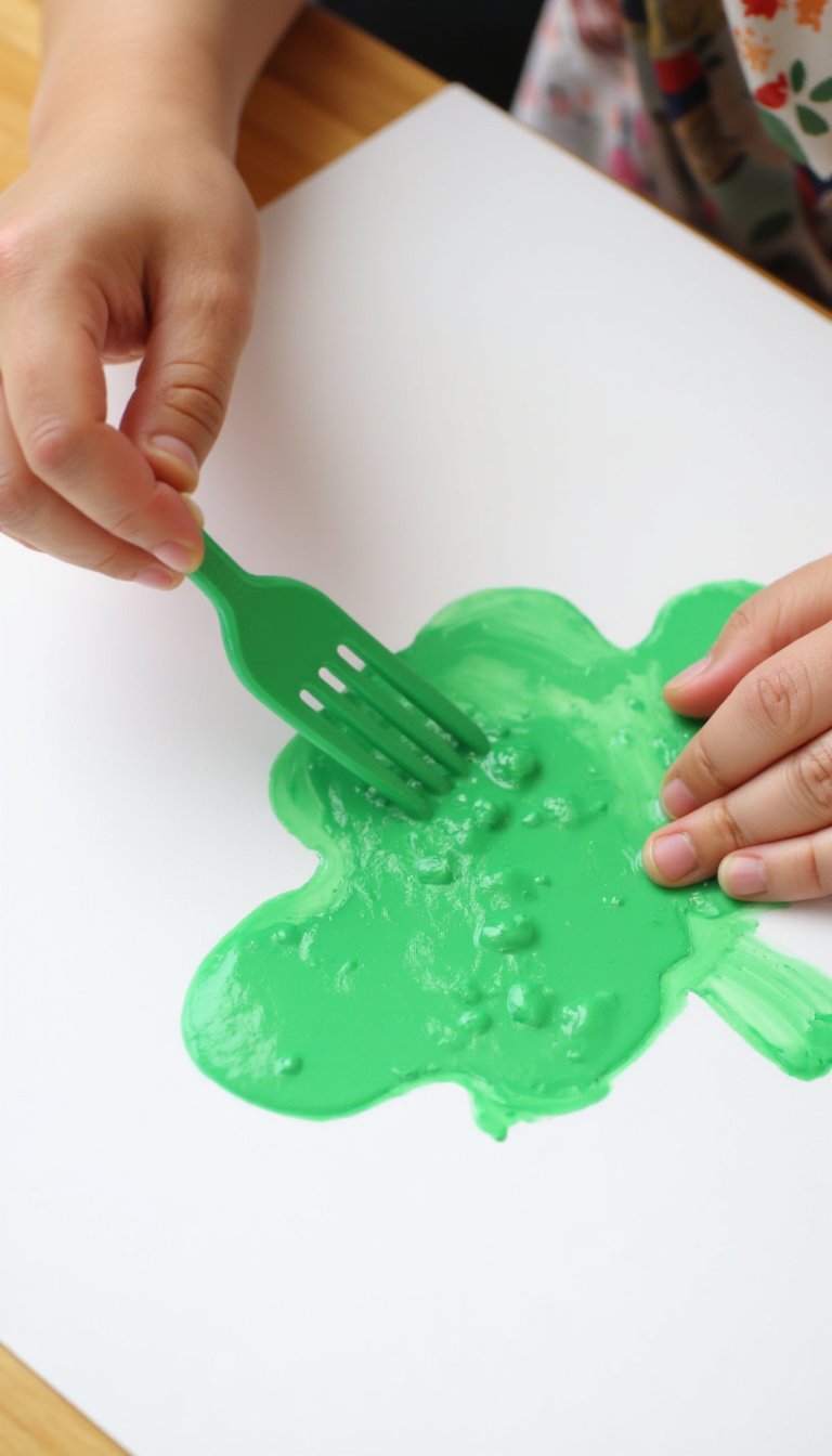 1. Fork-Painted Shamrocks