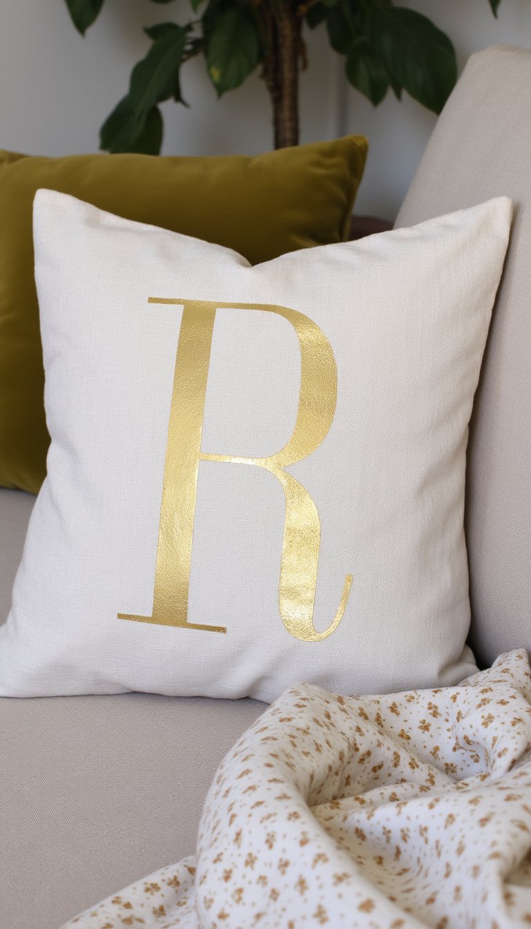 22. A Monogrammed or Decorative Throw Pillow