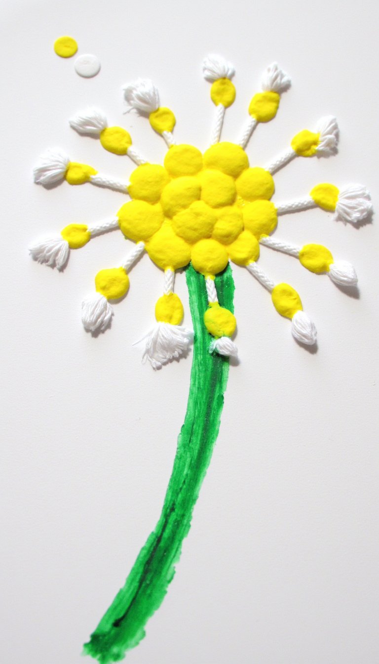 9. Q-Tip Dot Dandelions