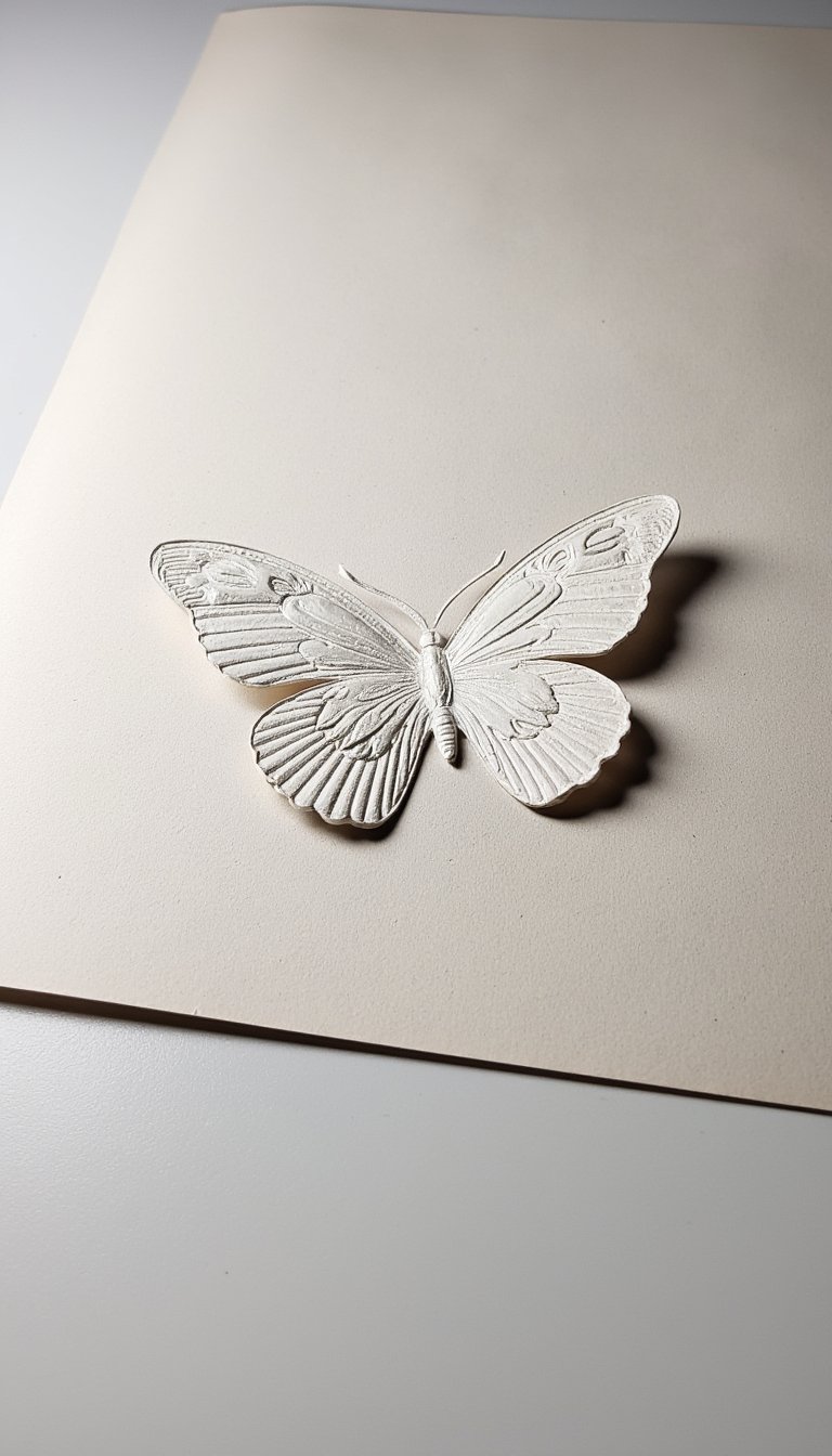 18. Embossed or Stamped Butterfly