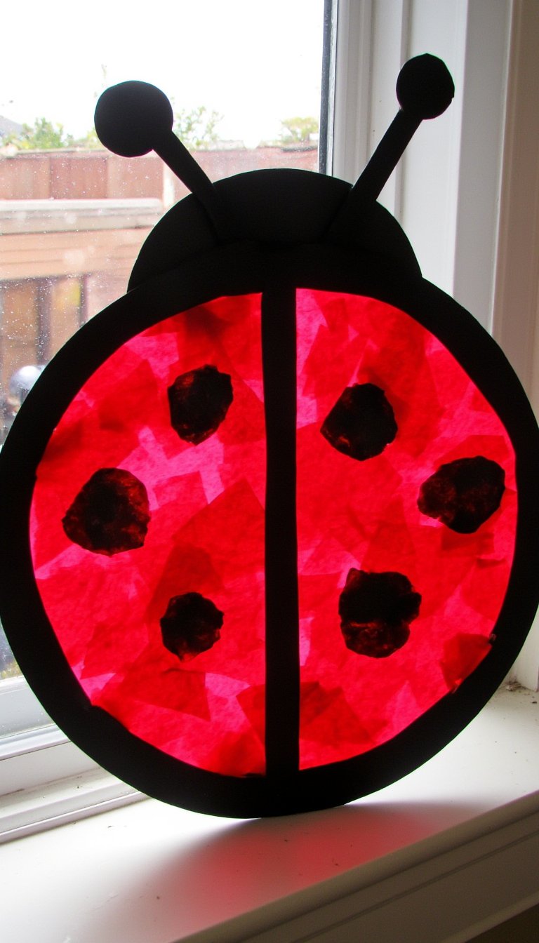 8. Ladybug Suncatcher