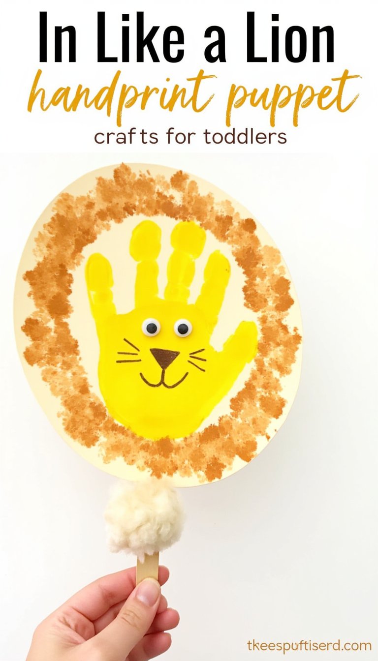 2. "In Like a Lion" Handprint Puppet