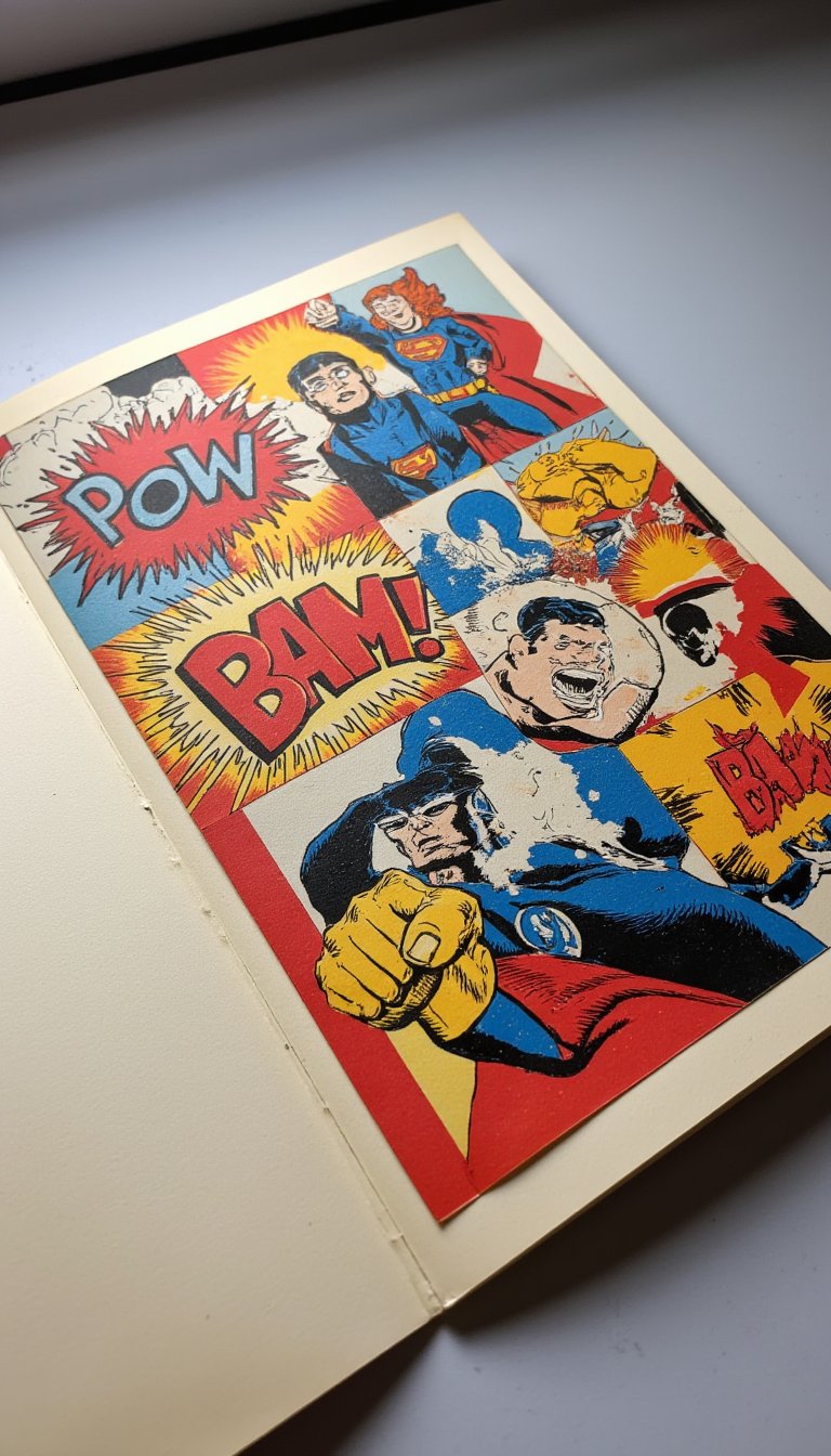 6. Vintage Comic Book Collage
