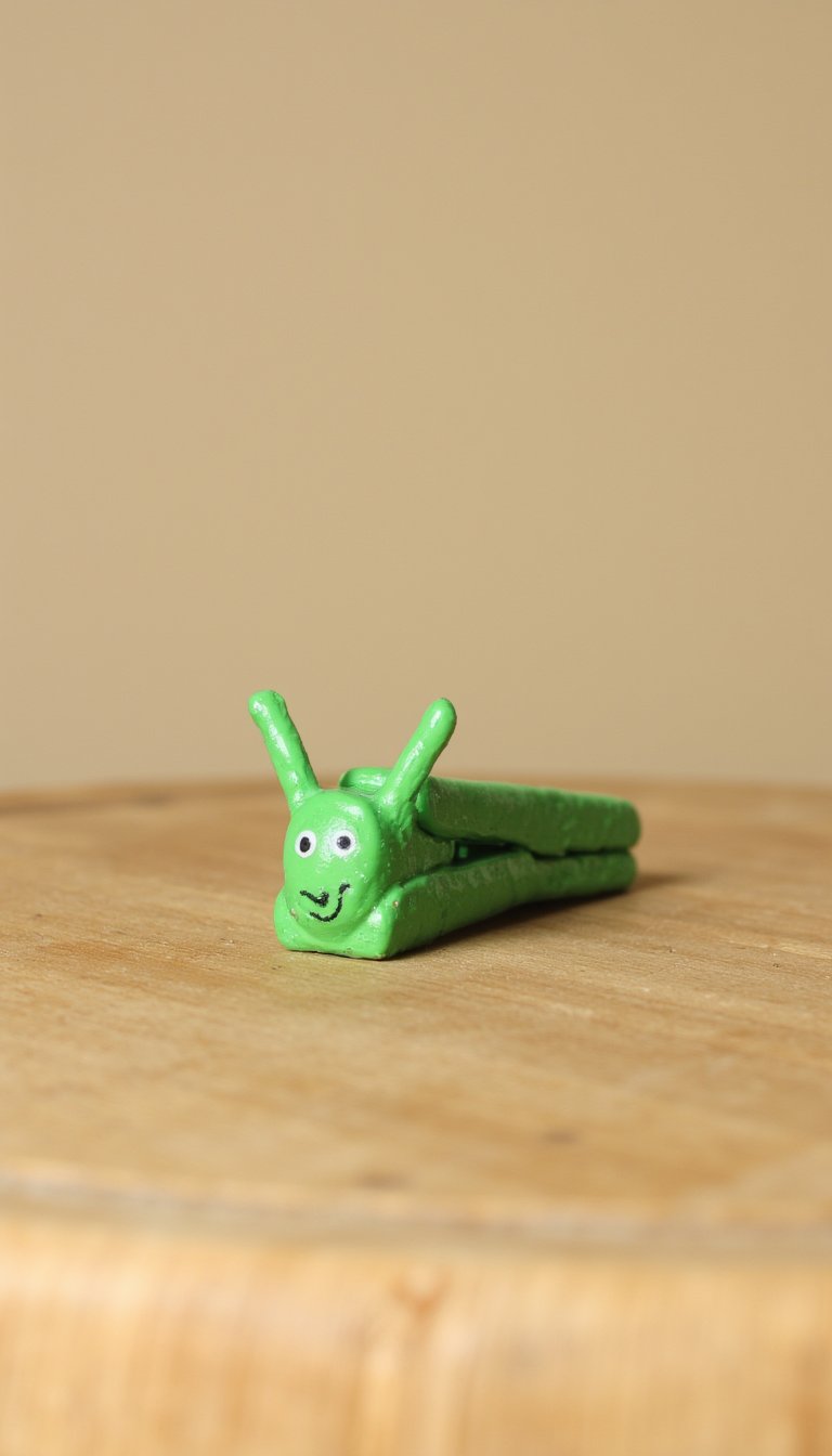 14. Clothespin Caterpillar Clip
