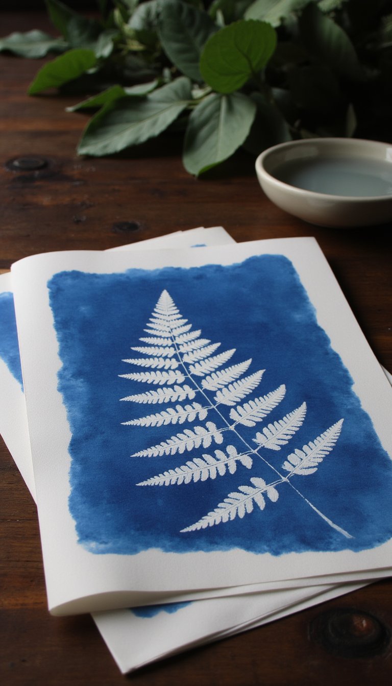 4. Botanical Cyanotype Prints