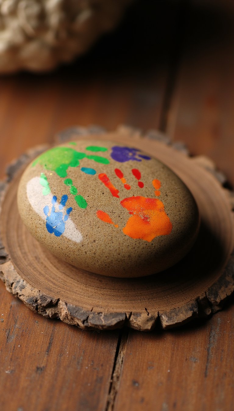 12. Painted Rock Paperweight