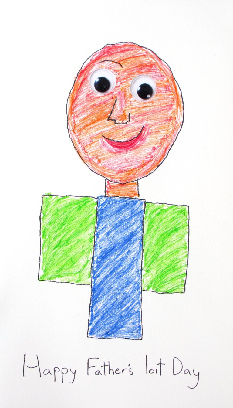 3. Daddy Portrait with Googly Eyes