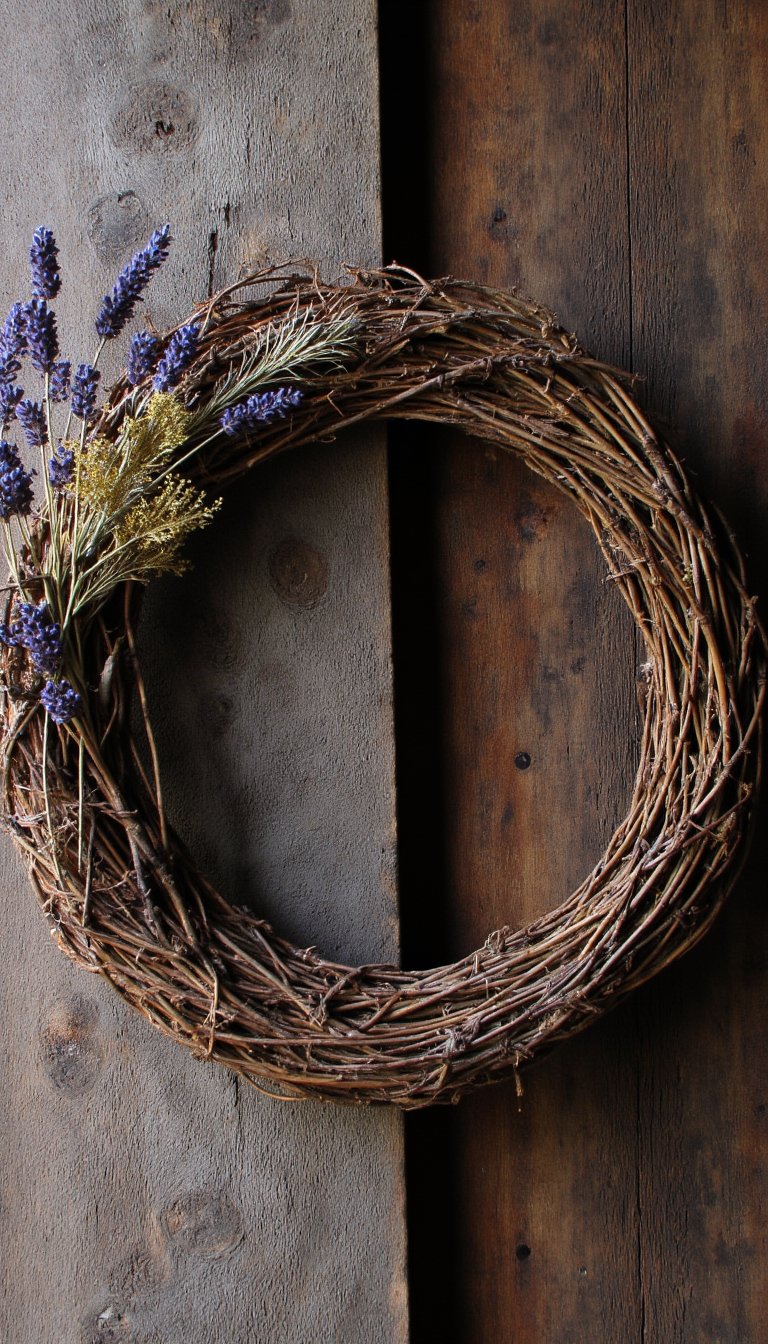 1. A Handwoven Willow or Grapevine Wreath