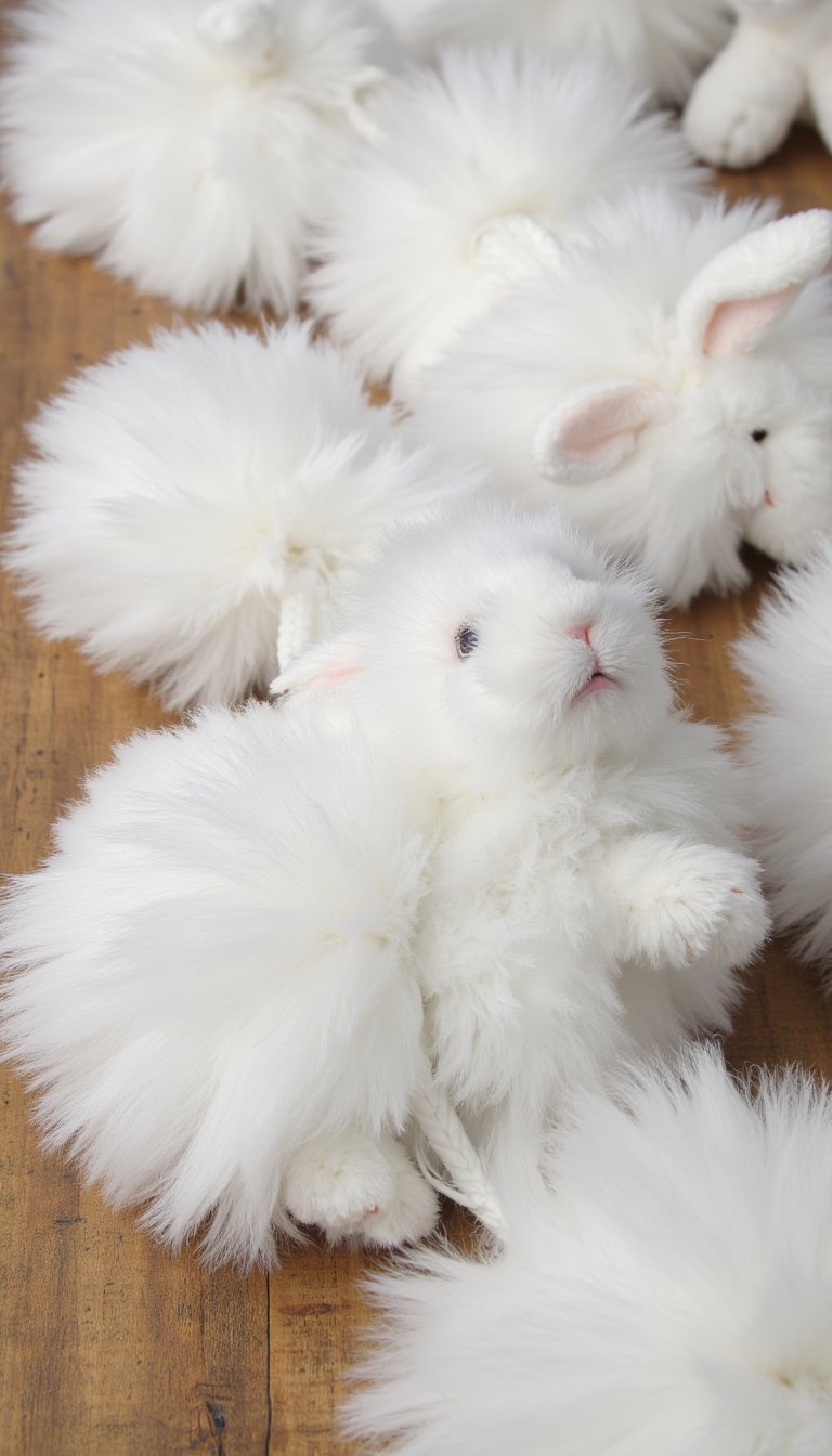 3. Fluffy Pom-Pom Bunny Garland