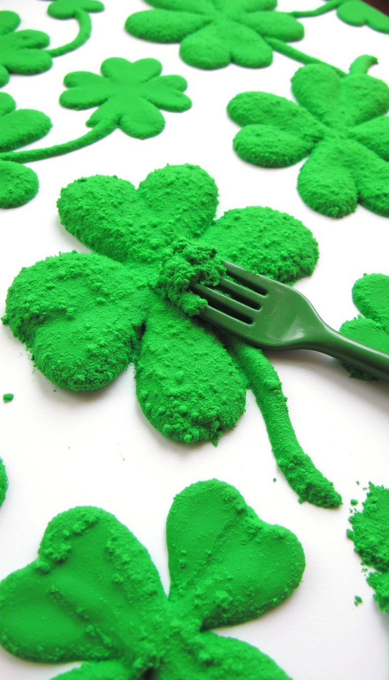 6. Fork-Painted Shamrock Field