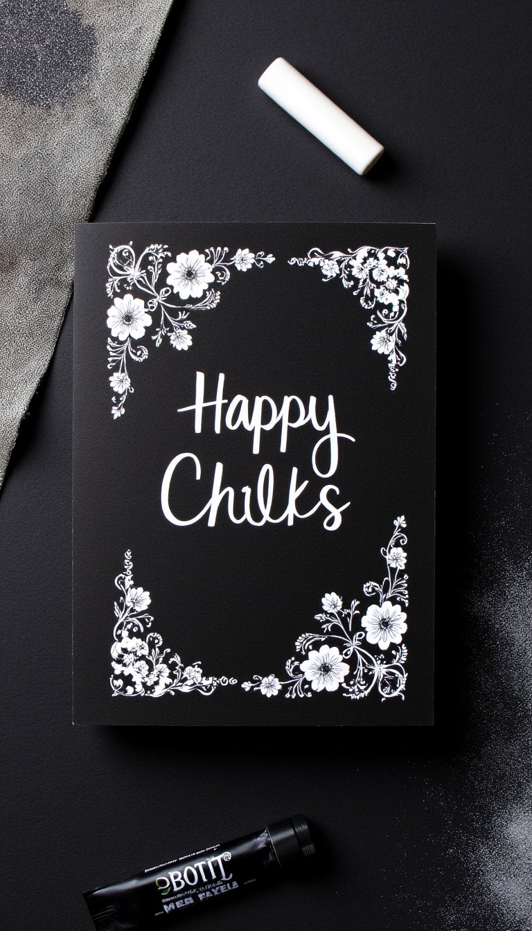 23. Chalkboard Style with Gel Pen