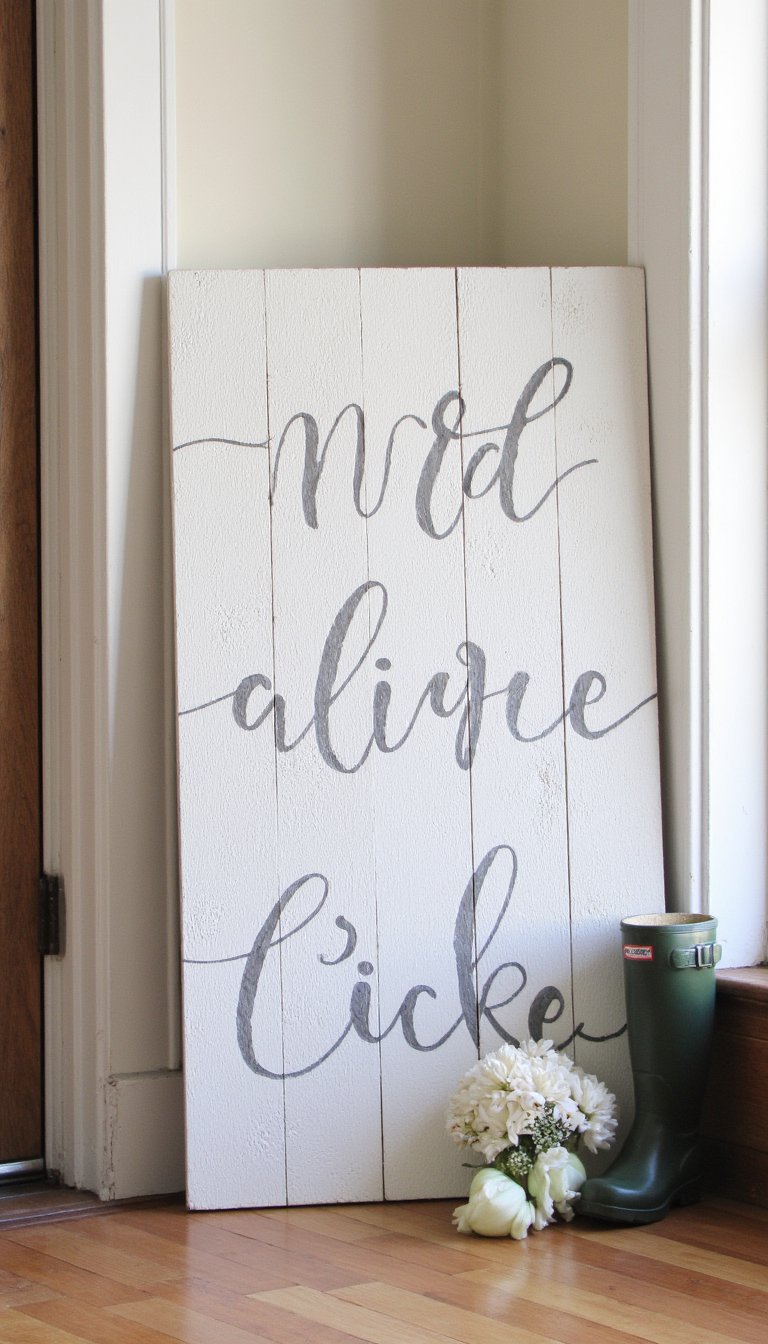 3. "Hello Spring" Painted Pallet Sign