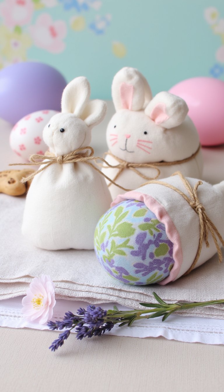 17. Lavender-Stuffed Sachets in Easter Shapes