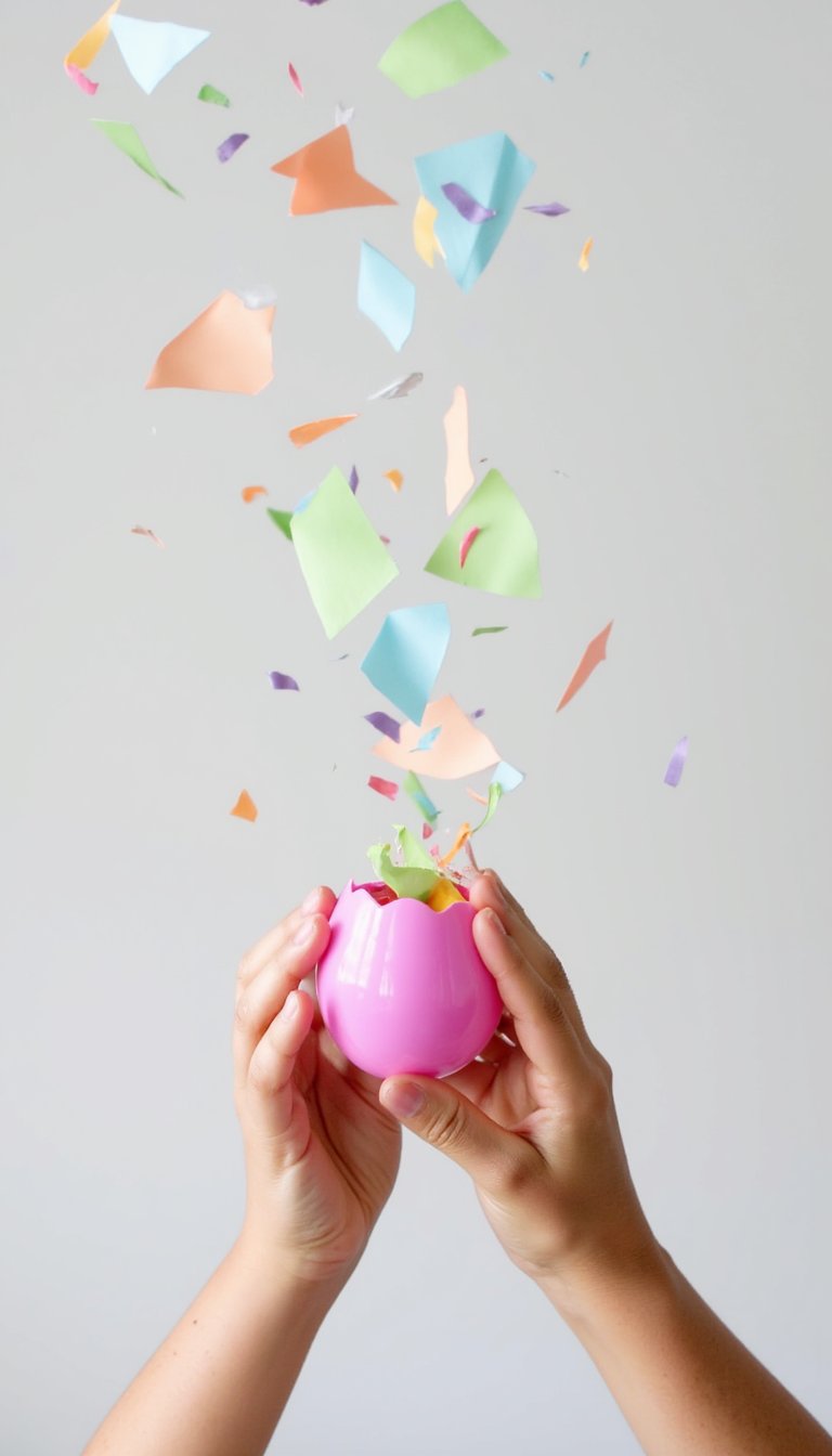 1. Confetti-Filled Easter Eggs