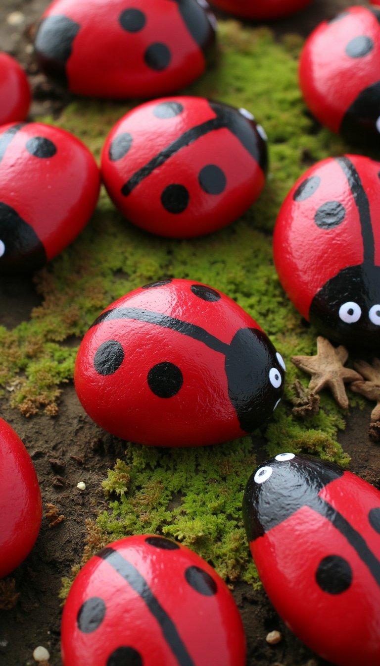 15. Ladybug Counting Stones