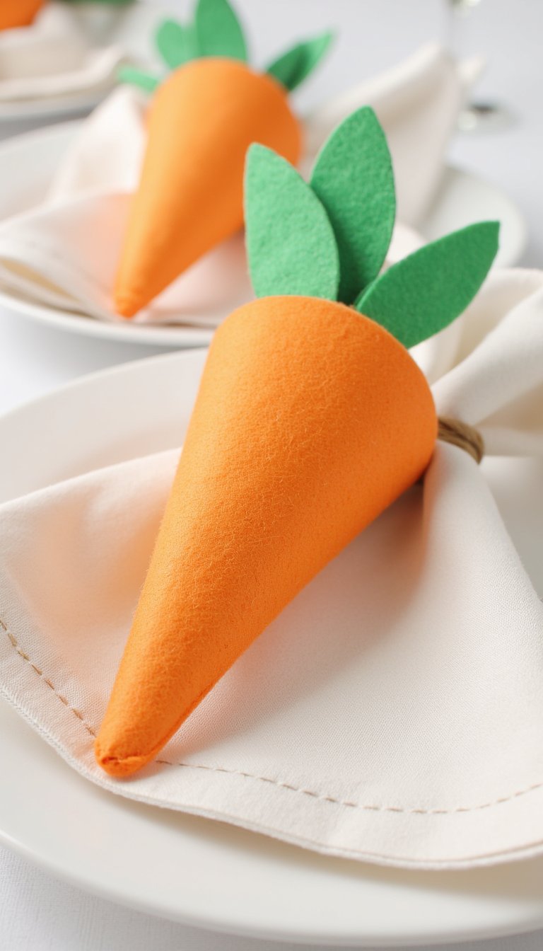 7. Carrot Napkin Rings