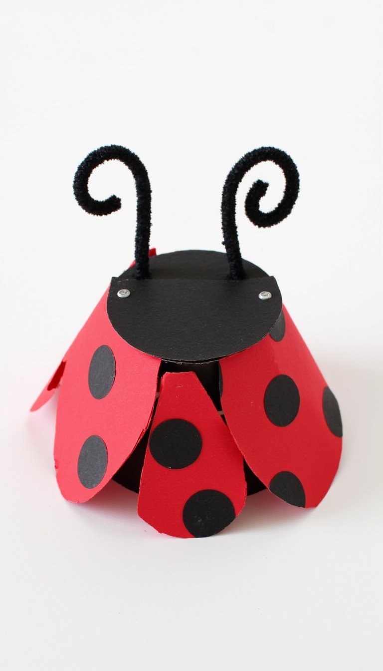 6. Ladybug Hat with Paper Bands