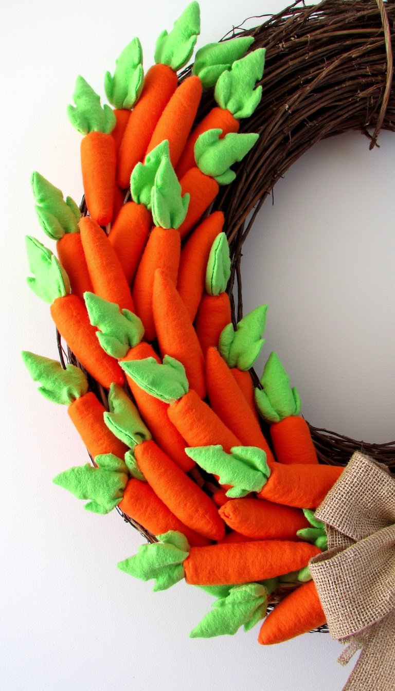 21. Carrot Cascade Wreath