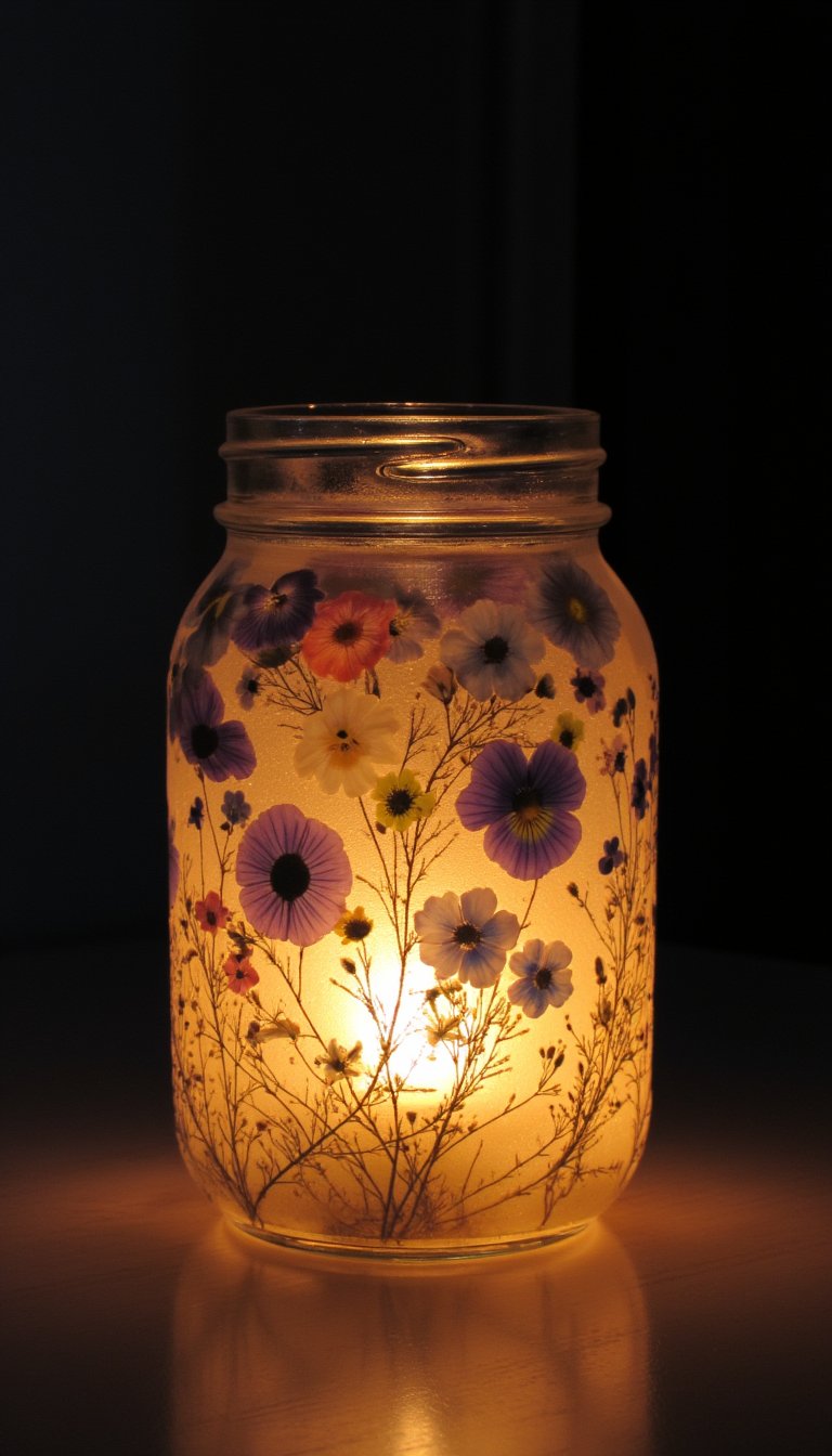 1. Pressed Flower Lanterns