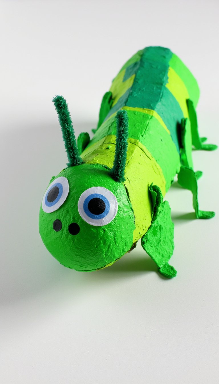7. Egg Carton Caterpillar