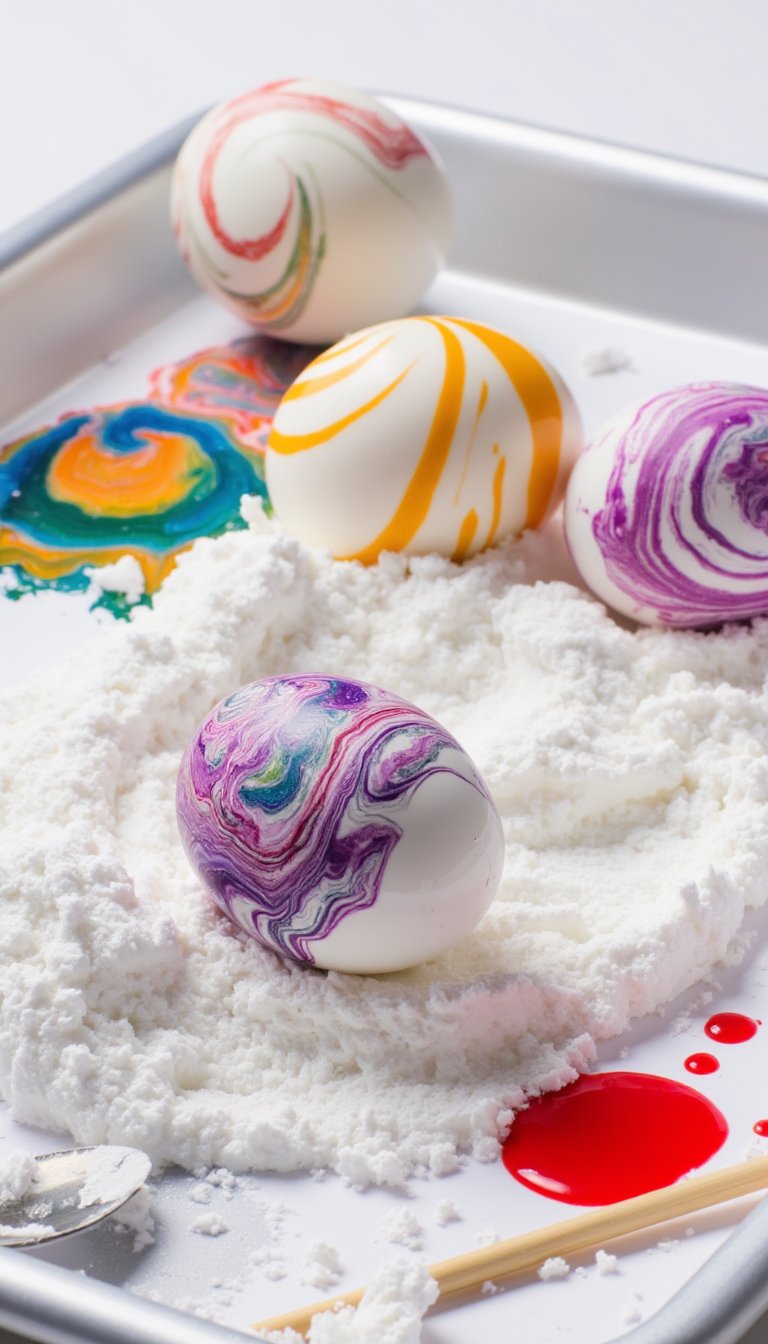 5. Marbled Shaving Cream Eggs